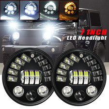 -7" inch Round Projector LED Headlights Hi/Lo Beam For Freightliner FL112 Truck