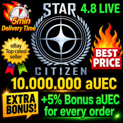 Star Citizen aUEC 10,000,000   +5% Bonus   Alpha UEC 4.8.1 Live Preview