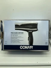 Black Conair Supreme MidSize Hair Dryer 1875 Watt 2-speed Drying Styling Blow D2