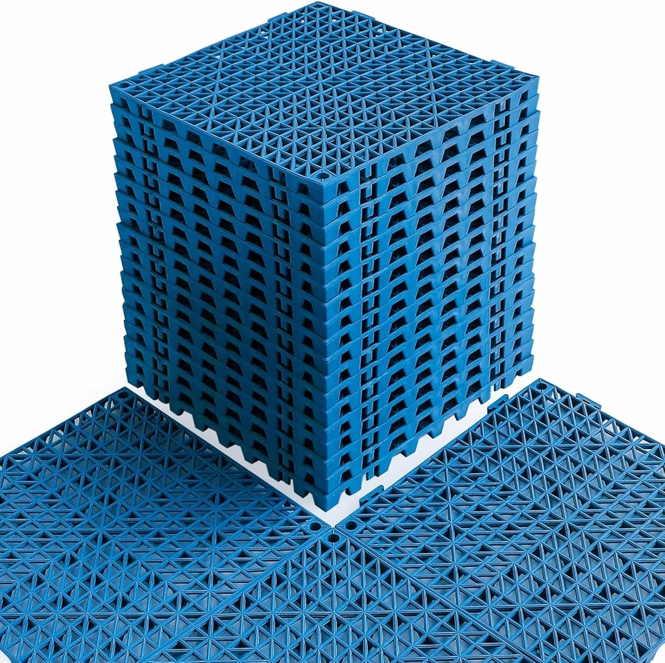 18-Pack Non-Slip Interlocking Floor Mats 12x12 - Image 3 of 4