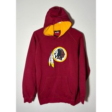 Vintage Washington Redskins Youth Boys Embroidered NFL Burgundy Hoodie Sz L
