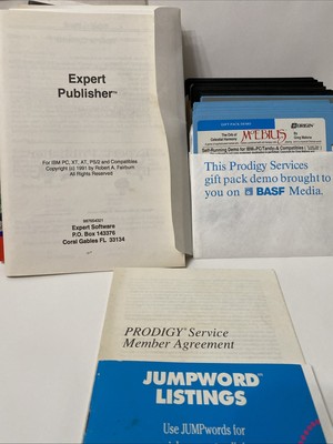 Vintage Computer Manuals And Software Floppy Prodigy Turbo Tax BASF Media Demos