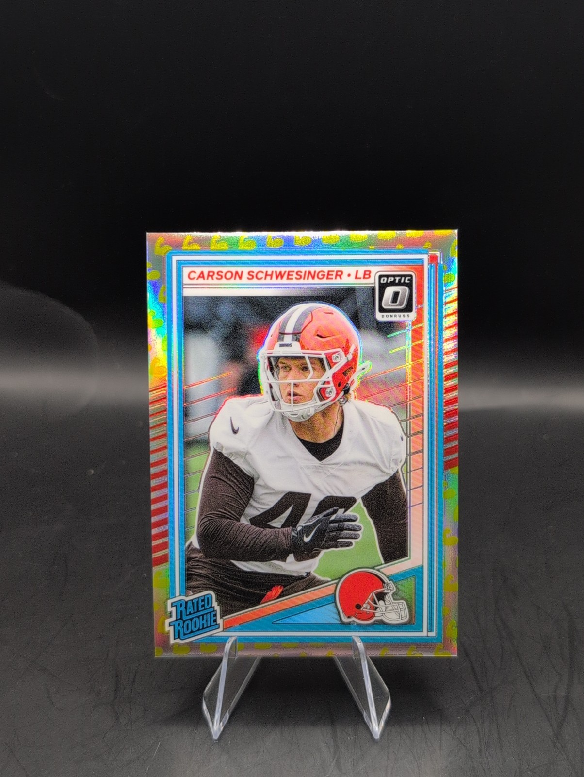 2025 Panini Donruss Rated Rookie #217 Carson Schwesinger Flex /199 