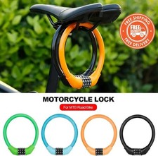 4-Digit Combination Bicycle Cable Lock – Portable Anti-Theft Security