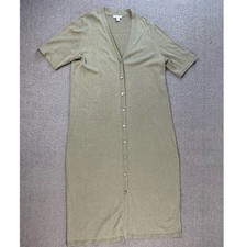 J. Jill Sweater Womens Small Linen Blend Cardigan Duster Knit Long Line Coastal