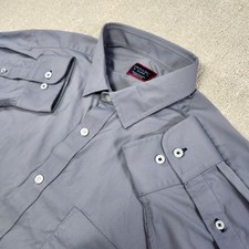 Untuckit Shirt Men XL Performance Gironde Gray Button Up Quick Dry Stretch