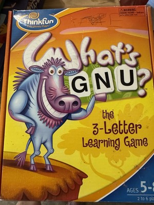 ThinkFun WHAT'S GNU? The 3 Letter Learning Game