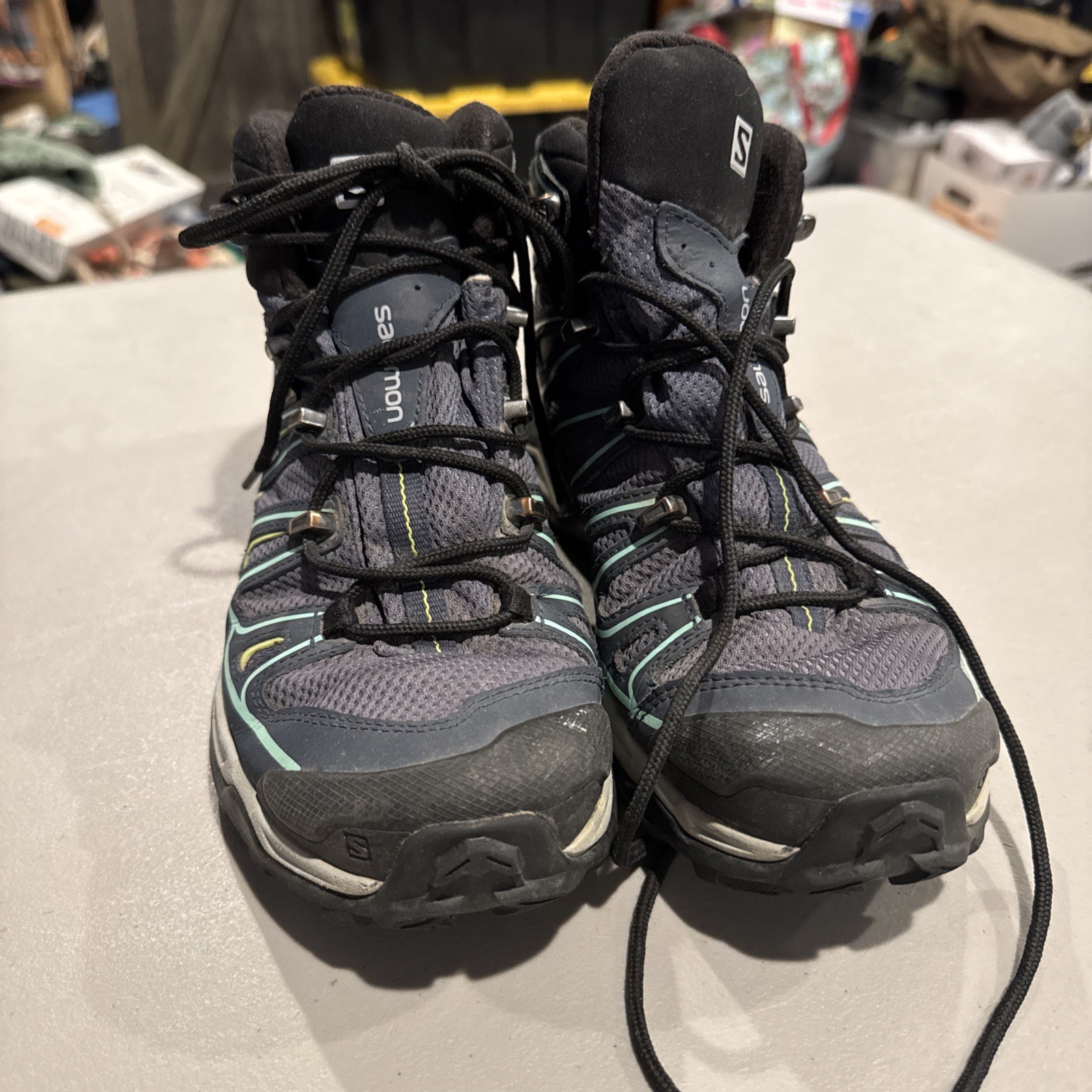 Scarpe scarponi da trekking Salomon donna X Ultra Mid 2 GTX taglia 7 blu stringate outdoor