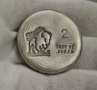 Bison Metals 2 oz. .999 Silver Button Round Poured