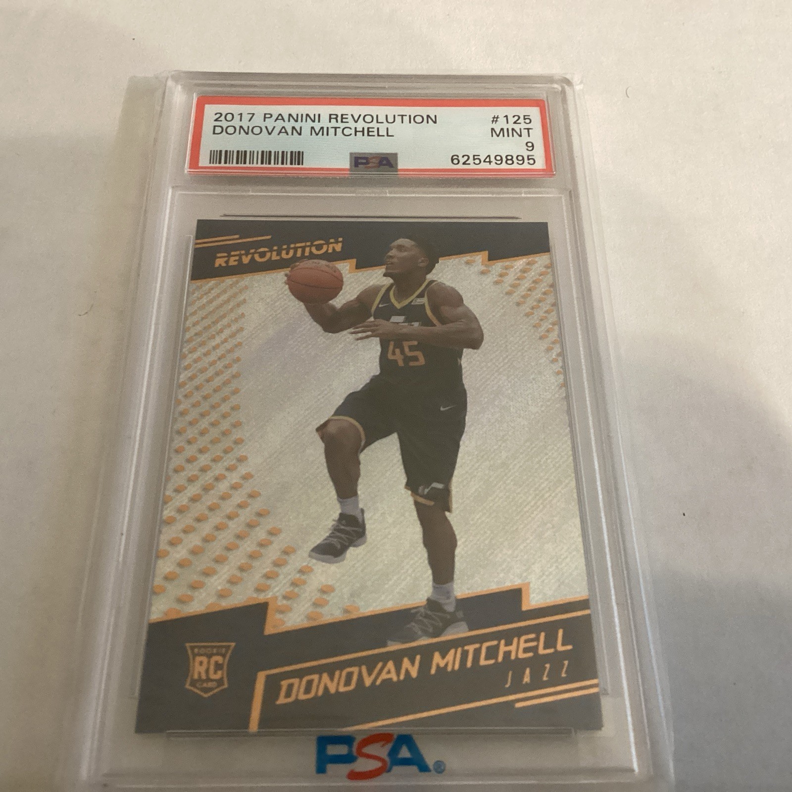 2017 Panini Revolution RC Donovan Mitchell #125 PSA 9 Mint