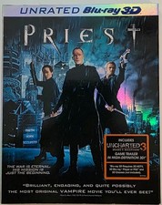 PRIEST BLU RAY 3D UNRATED + OOP SLIPCOVER SLEEVE FREE USA SHIPPING