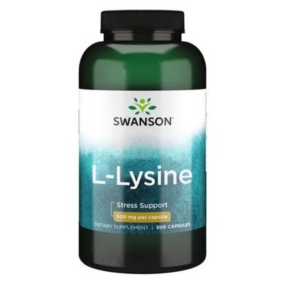 SWANSON, LYSINE 500mg L-Lysin Umgang mit Stress 300 Kapseln SUPER PREIS
