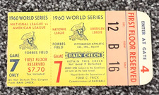 1960 WORLD SERIES BASEBALL TICKET STUB GAME 7 BILL MAZEROSKI HOME RUN RARE $$$$$