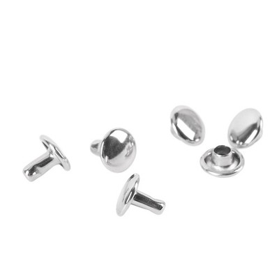 500x Double Sided Rivet Set Stainless Steel Round Top Leather Stud Set For C SET