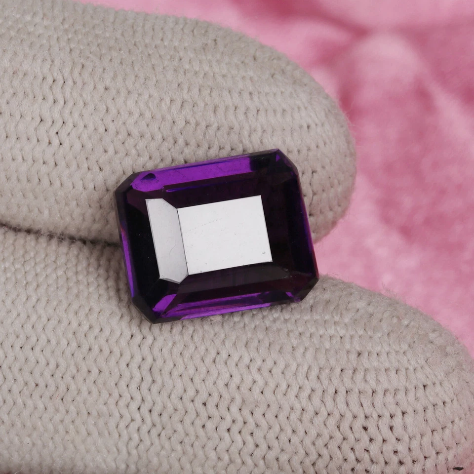 15 Ct. Emerald Cut Violet Amethyst Loose Gemstone For Ring Making Black Friday - Image 4 of 4