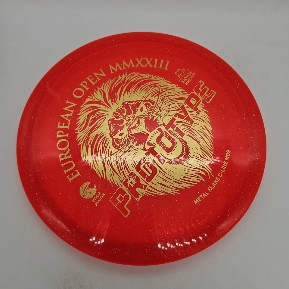 Discmania Prototype Metal Flake MD5 European Open Red/Gold Stamp 175g - Image 2 of 3