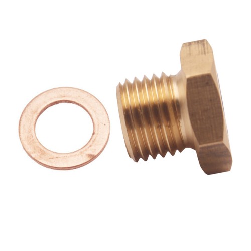 1/8" NPT Female to M14x1.5 Male Brass Adapter Gauge Sensor for Oil Pressure - Foto 6 di 7