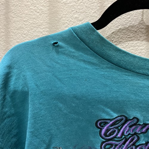Vintage NBA Nutmeg Mills Charlotte Hornets T-Shirt blau 1988 NBA bestickt - Bild 3 von 23