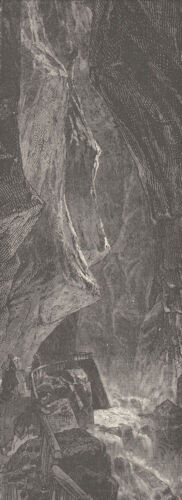 SCHWEIZ. Die Tamina, bei Ragatz 1903 altes antikes Vintage Druckbild - Bild 1 von 1