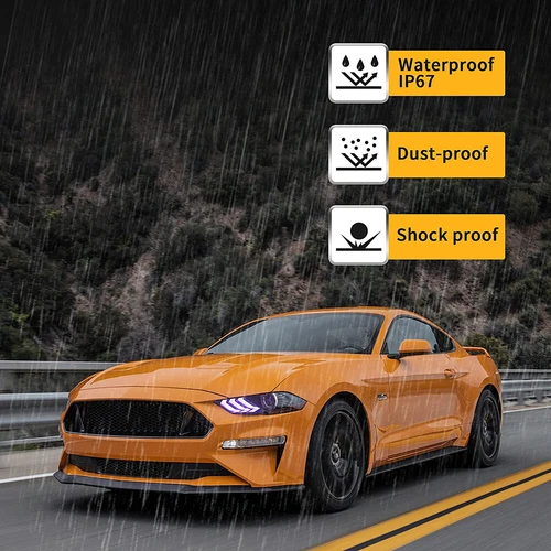 VLAND Full LED Projector Headlights For 2018-2022 Ford Mustang Front Lamps - Picture 21 of 33