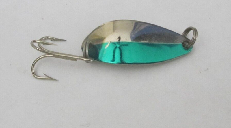 1/8 oz. Little Cleo Spoon Blue Aqua Green Silver Fishing Lure Fish Flash 1.25"