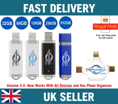 ThePhotoStick OMNI - Easy Backup Solution for Windows, MAC, iPhone and Android