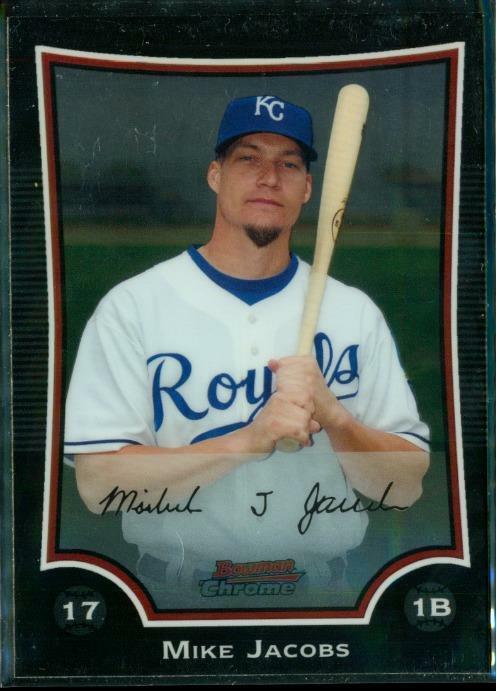 2009 Baseball Card TOPPS Bowman Chrome #47 MIKE JACOBS Kansas City Royals