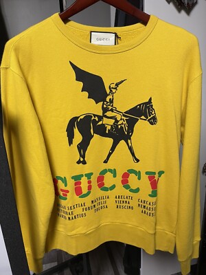 GUCCI スウェット トレーナー イエロー GUCCI Super Runway 