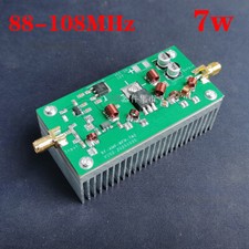 7W FM power amplifier 50mW input 88-108MHz 12V with heat sink
