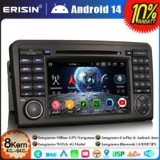 64GB Android 14 GPS Autoradio DAB+ Navi DVD f&uuml;r Mercedes ML/GL Klasse W164 X164
