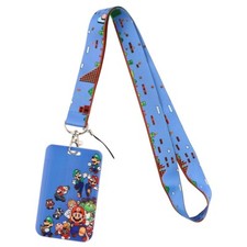 Game Super Mario Bro Lanyard Neck Strap Phone Key ID Card Holder Cover Hang Rope
