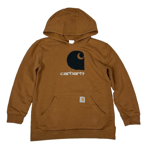 Vintage Carhartt Jacket Active Size L Brown Zip Up Hooded Canvas
