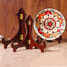 Bracket Adjustable Decorative Plate Rack Easel Display Stand Storage Rack US
