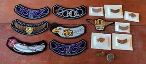 Lot Of Harley Davidson Clothing Patches And Lapel Pins 7 Patches 8 Pins