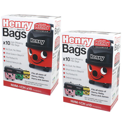 Numatic HENRY Beutel x 20 HETTY HEPA FLO HEPAFLO Staubsaugerbeutel Original