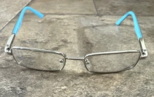 Ray-Ban RB 1033 4017 Silver Blue Eyeglasses Frame Flex Hinge 47-16 125-28mm G14