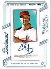 Chris Young certified autographed auto signed Diamondbacks 2010 Topps T-206 card