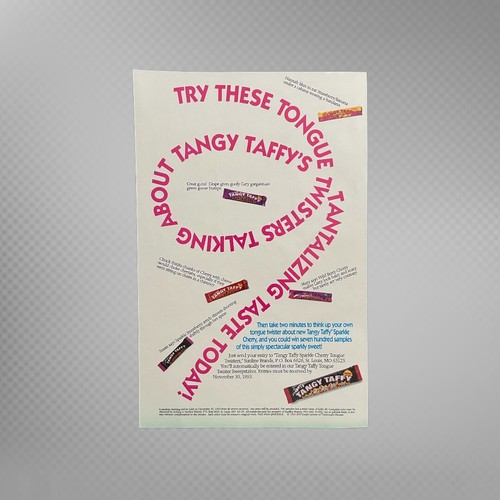 Tangy Taffy Candy Original Print Ad 90's 1993 eBay