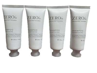 4 PACK Lot Gilchrist Soames Zero% 1.35oz Shampoo Naturally KIND Travel Size