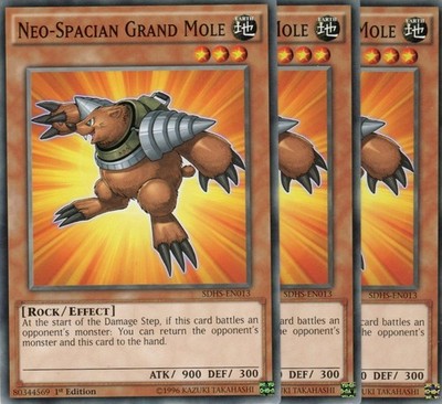 yugioh 3x Neo-Spacian Grand Mole SDHS-EN013 COMMON 1AUFLAGE ENGLISCH