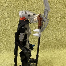 LEGO Bionicle VEZON Figure Only From Set # 8764 but w/ CUSTOM REPLACEMENT CAPE