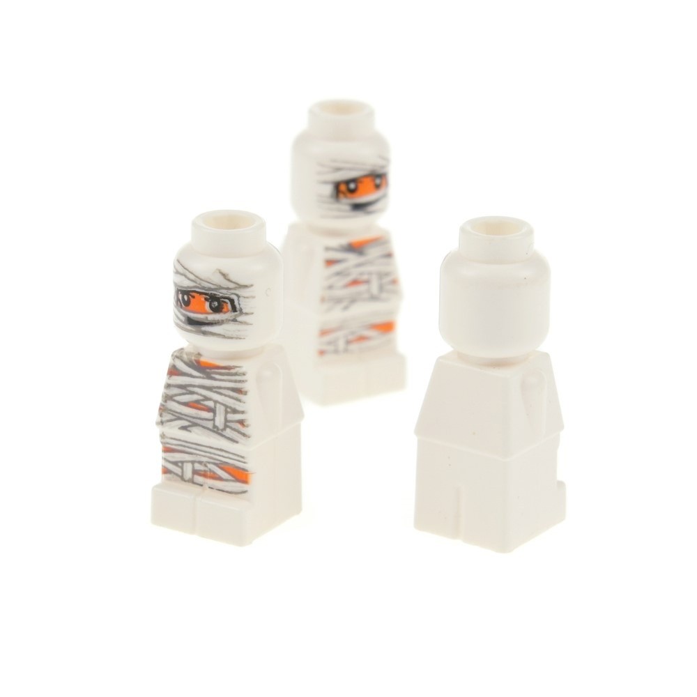 3X Lego Micro Figure Ramses Pyramid Mummy Creme White Toy Figure 3843 85863PB005