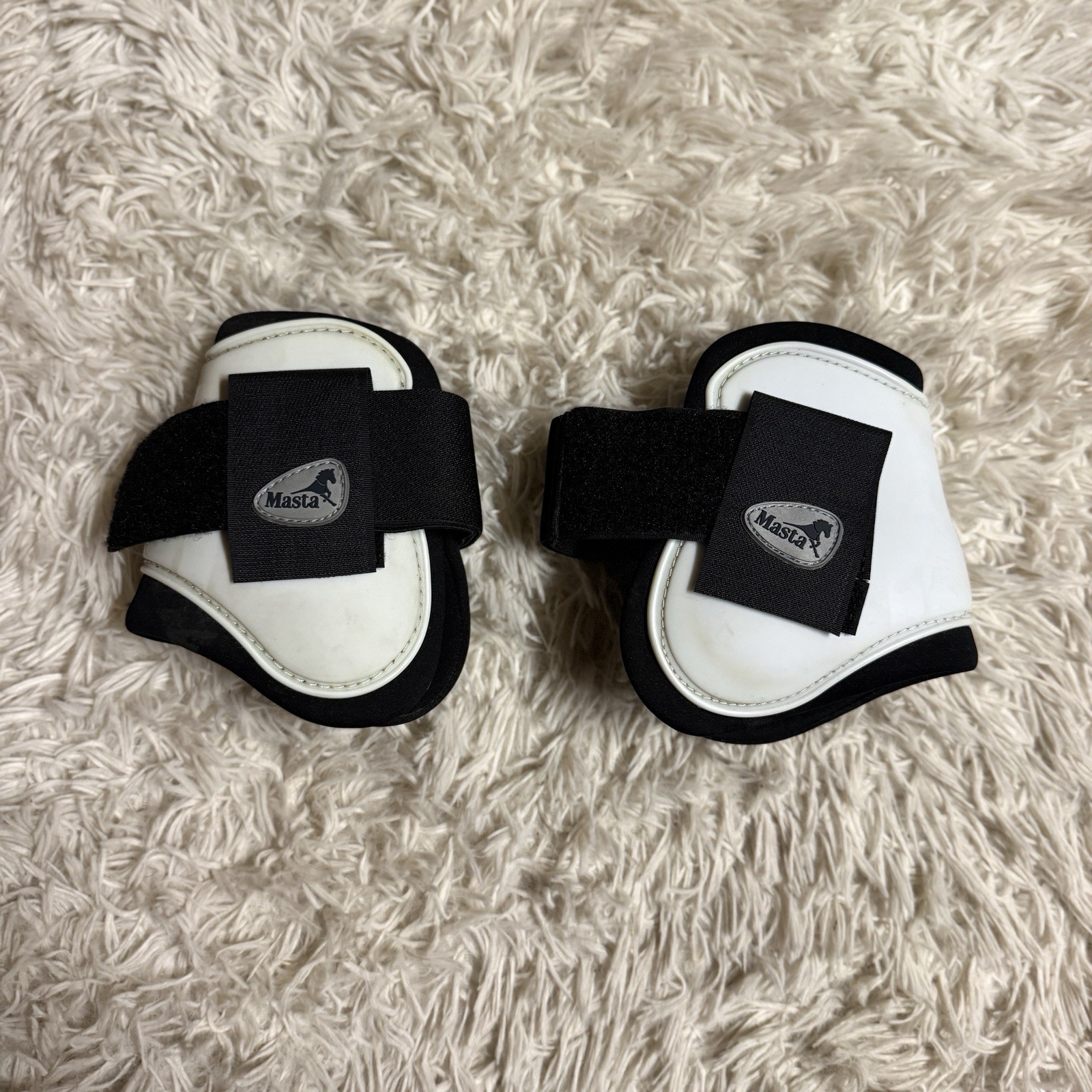 White Masta Horse Size Horseback Riding Jumping Hind Boots