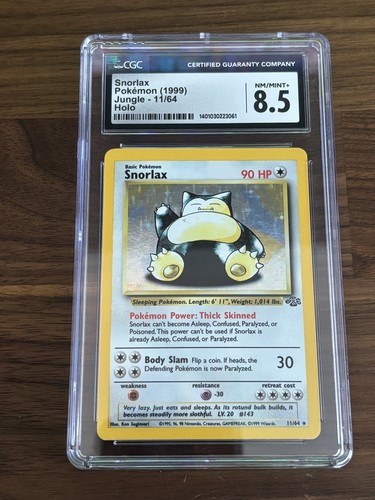 Snorlax (Unlimited) graded CGC 8.5 for sale on eBay