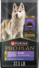 Purina Pro Plan Sport Small Bites 27/17 Lamb Rice Formula Dry Dog Food, 37.5lb