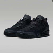 Jordan Spizike Low (GS) Black Leather Low Top Sneakers US 5.5 FQ3950-001