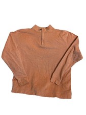 Jos. A. Bank 1905 Pullover Size 3xl Men's Quarter 1/4 Zip Orange Cotton Blend