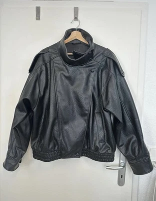 ZARA Oversize Kunstlederjacke XL BomberjackeViral Blogger Biker Unisex - Bild 1 von 3