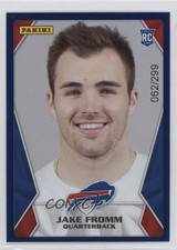 2020 Panini NFL Sticker & Card Collection Blue /299 Jake Fromm Rookie RC 0v59. rookie card picture