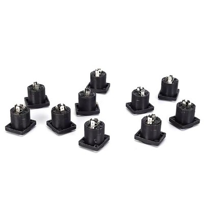 10x Speakon 4-Pin Female Jack Compatible Audio Cable Panel Socket Connectors